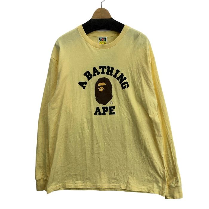 品 A BATHING APE アベイシングエイプ カレッジロゴ 長袖Tシャツ ブランド 古着 142-251115-gm-09-fuz