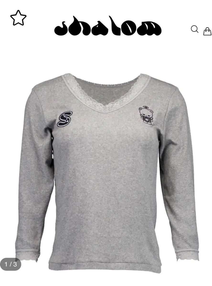 シャロムクラブ バディ レーストップス グレー