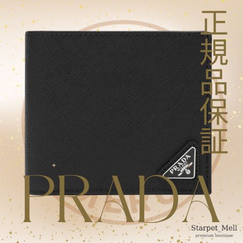 PRADA プラダ ブラック サフィアーノ横型財布