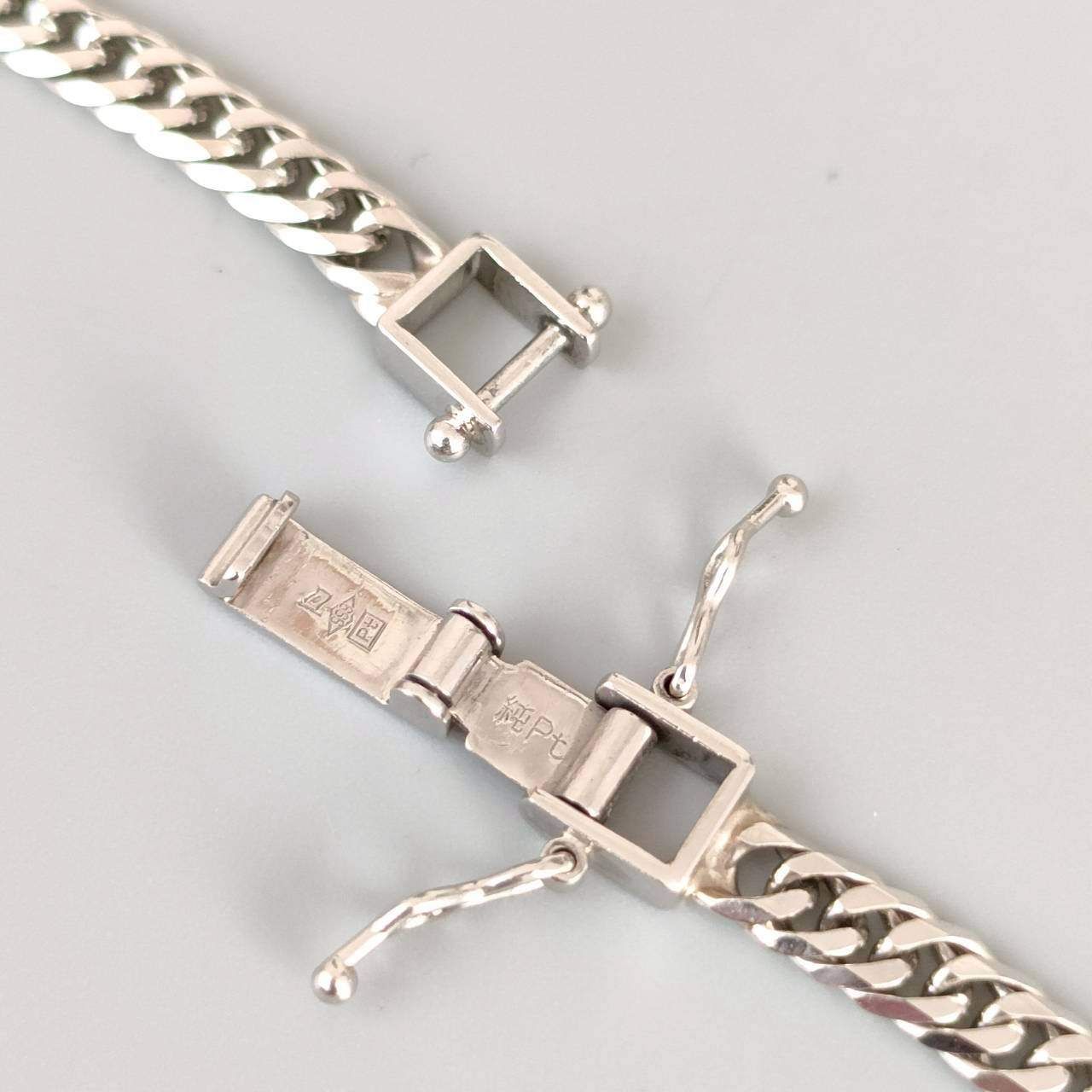 Pt 1000 プラチナ 喜平6面W ネックレス 造幣局刻印 メンズ 31 15 g 51 5㎝ D 575 上下セット ベーシック