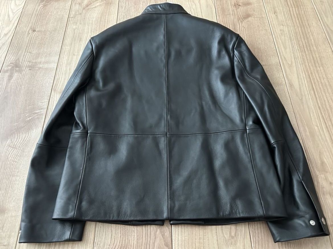 新品 COMME CA MEN コムサメン ラムナッパ シングルライダースブルゾン