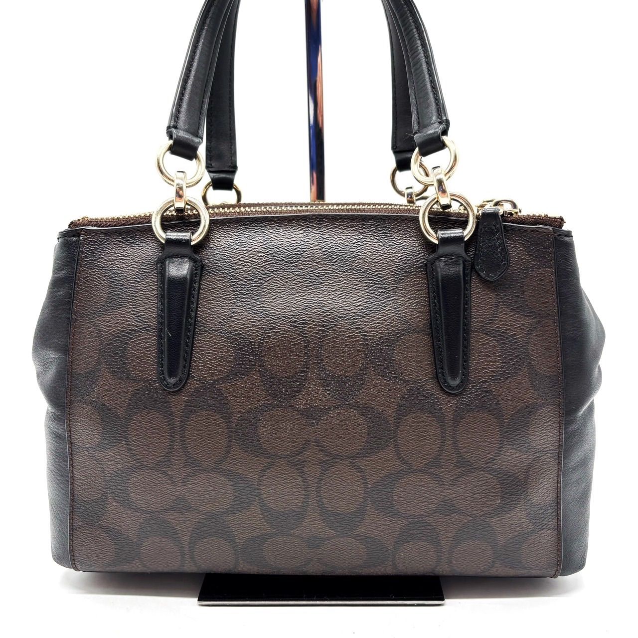 良品】coach y2k 2way shoulder bag signature pvc hand bag brown 