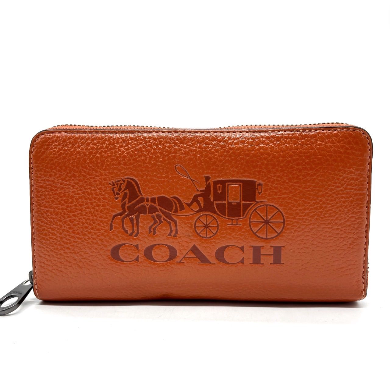 coach wallet brown leather coin case ladies men s unisex コーチ 長財布