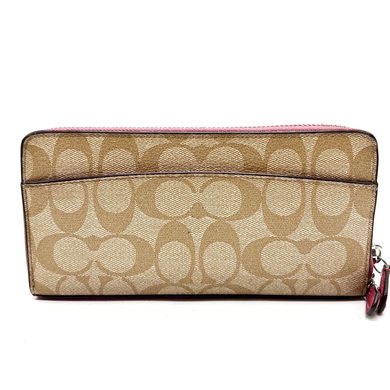 良品】 COACH コーチ 長財布 ロングウォレット ラウンドファスナー 