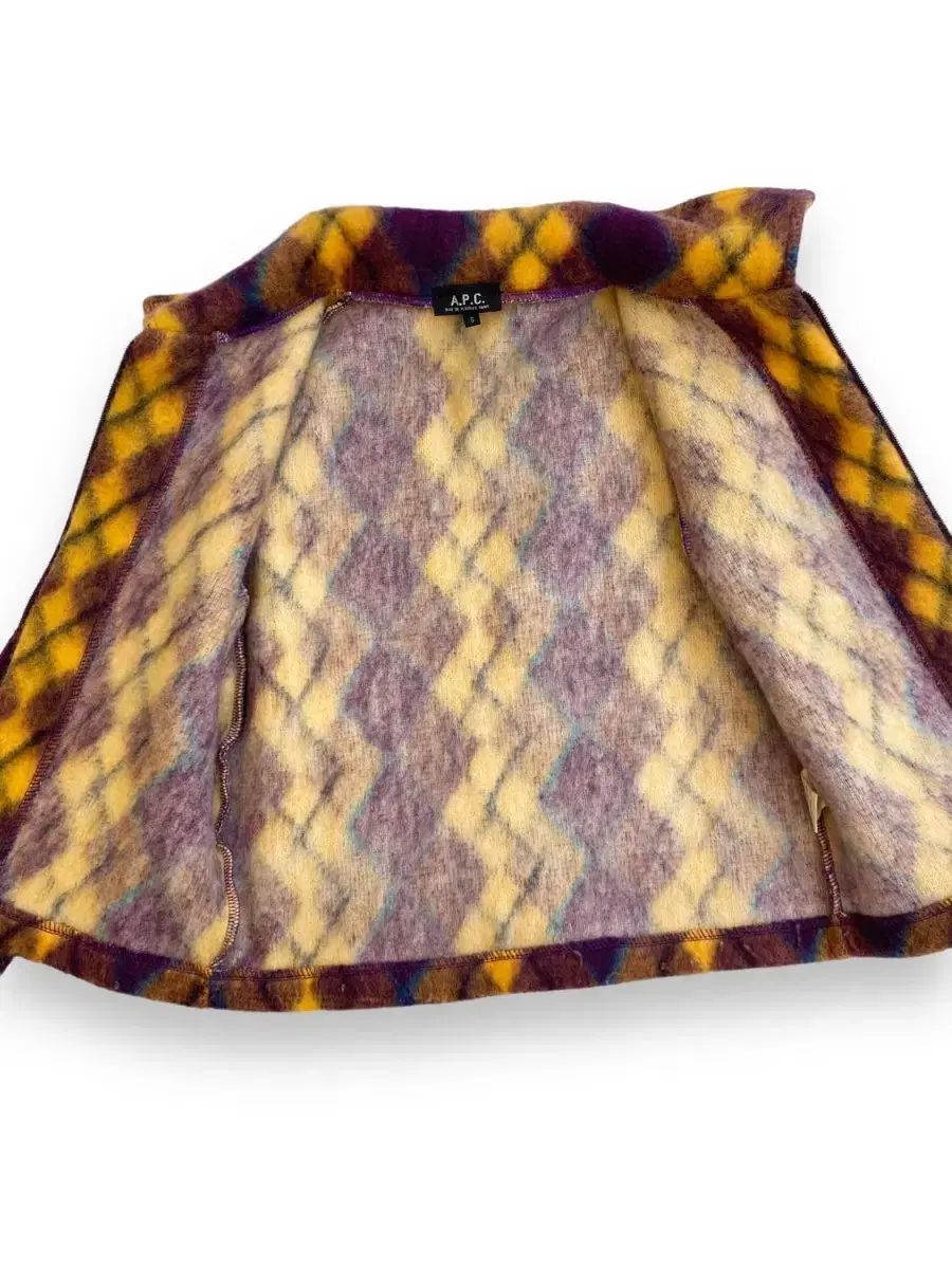 A P C アーガイル パータン ウール ジャケット