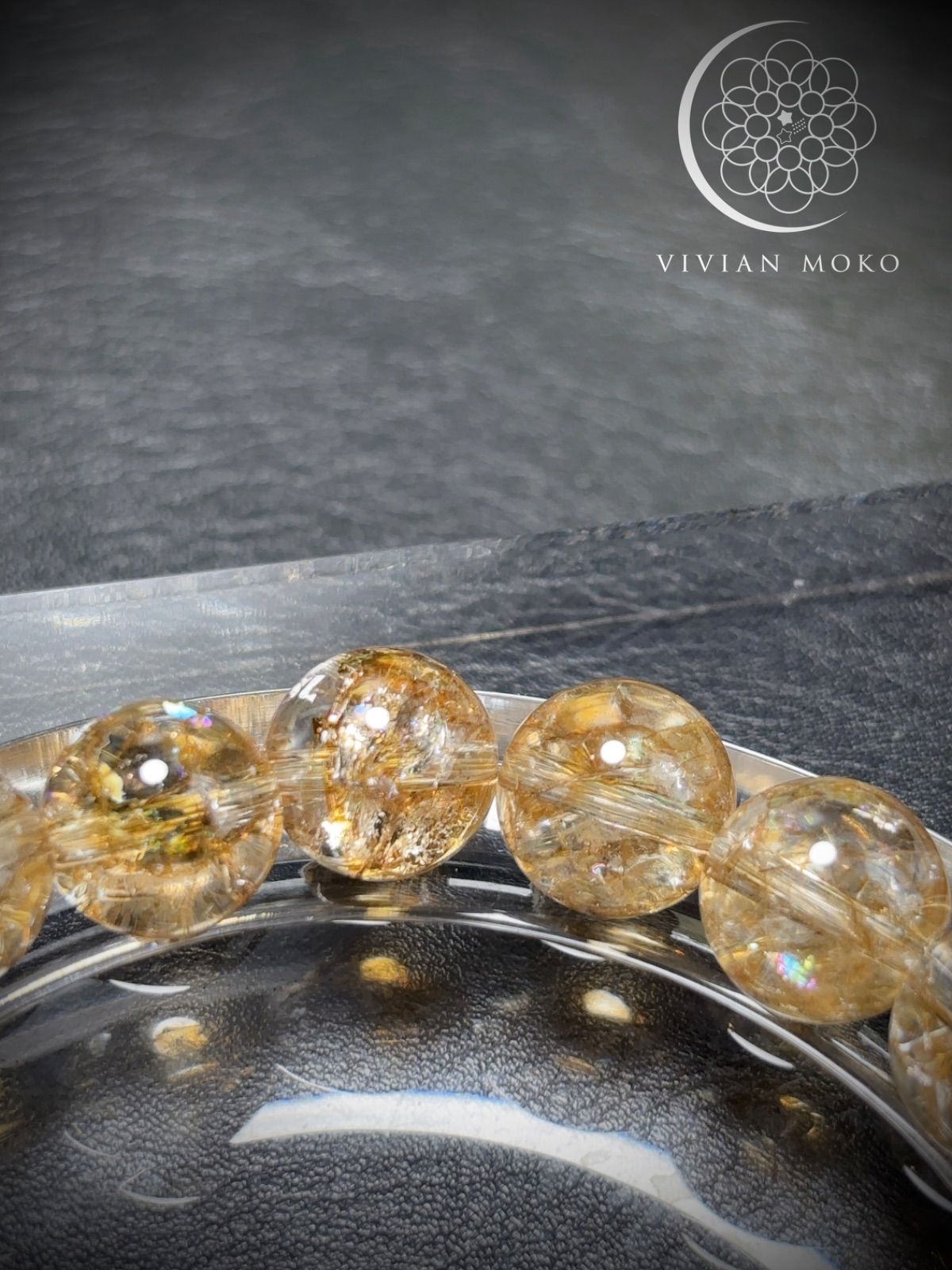 ?天然石 超希少✨?虹キラキラ✨️ 金箔錦鯉 （透明度抜群 