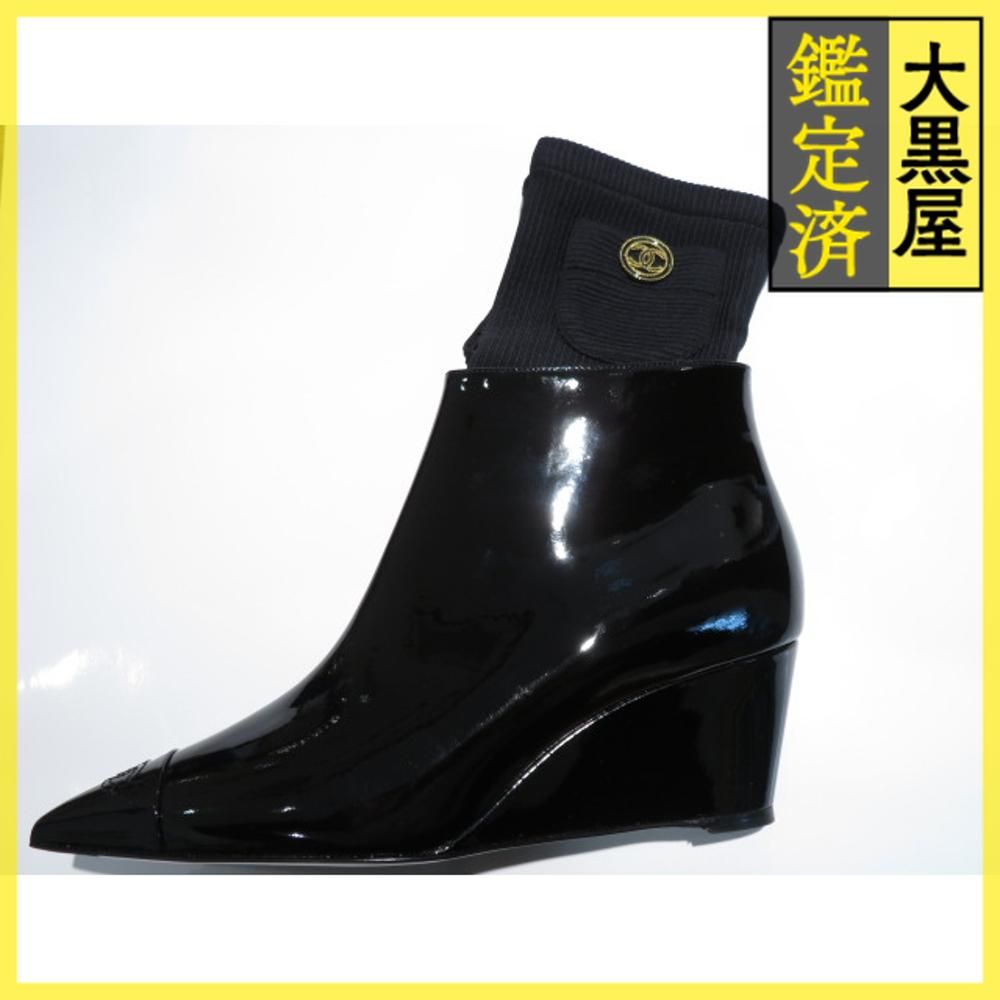 シャネル ニットソックス付ショートブーツ G38735 【432】 - メルカリ