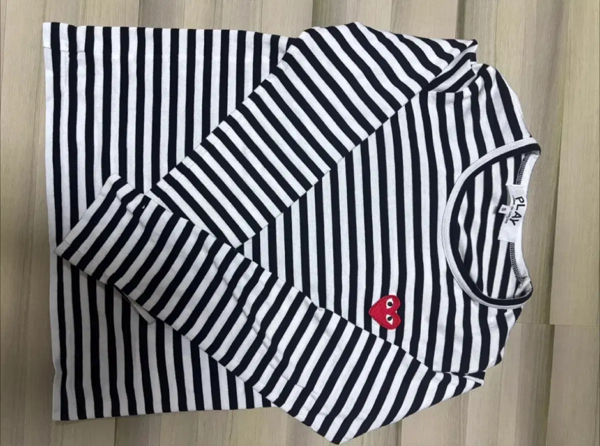 コム デ ギャルソン ストライプ 長袖Tシャツ s