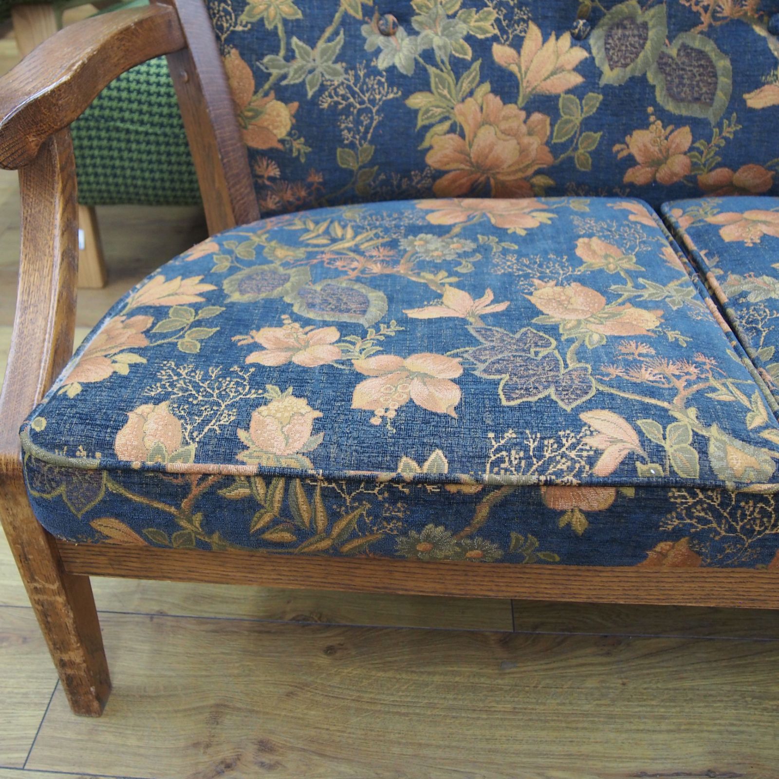 三越家具 Brugge ブルージュ 2人掛けソファーと1人掛けソファ 藤張り