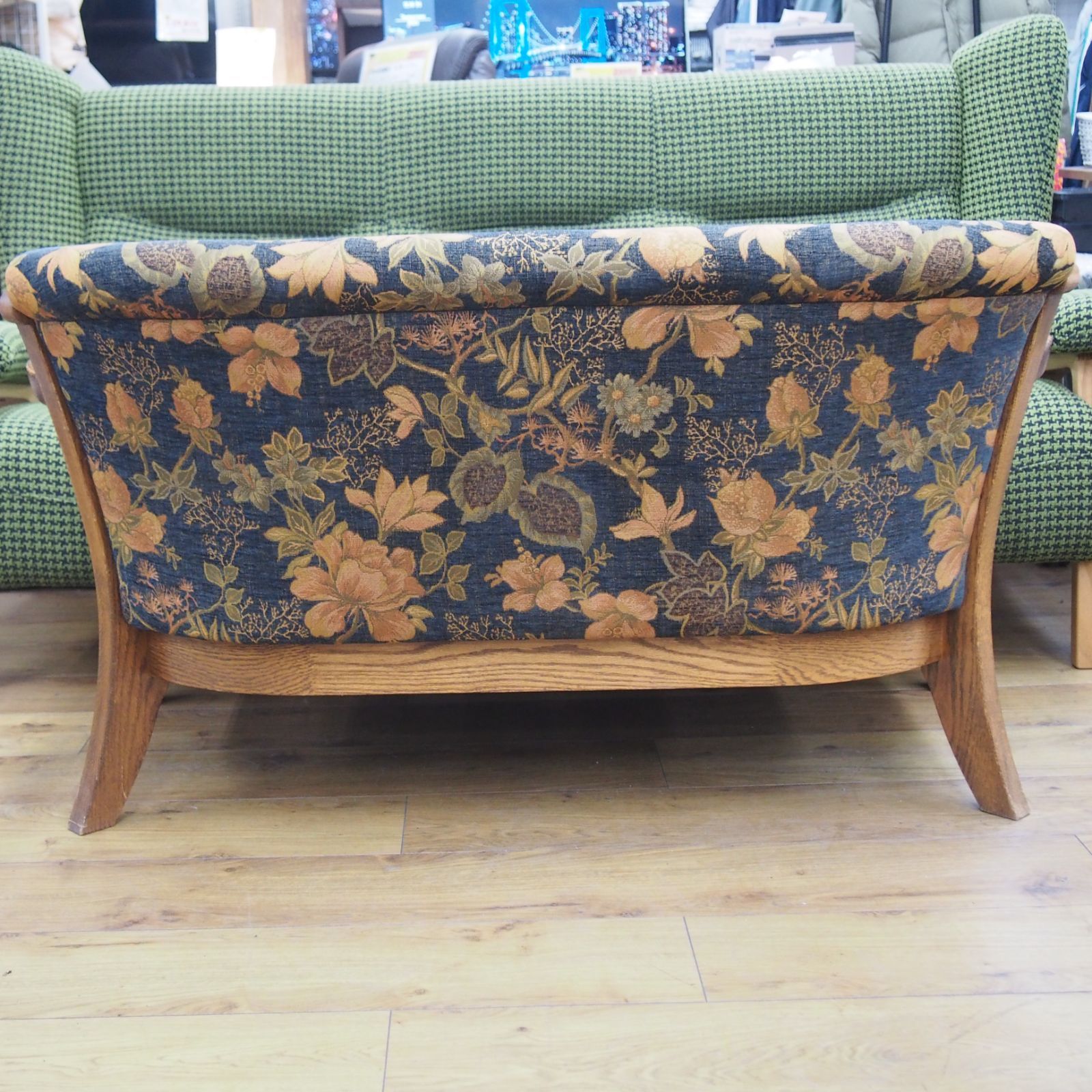 三越家具 Brugge ブルージュ 2人掛けソファーと1人掛けソファ 藤張り