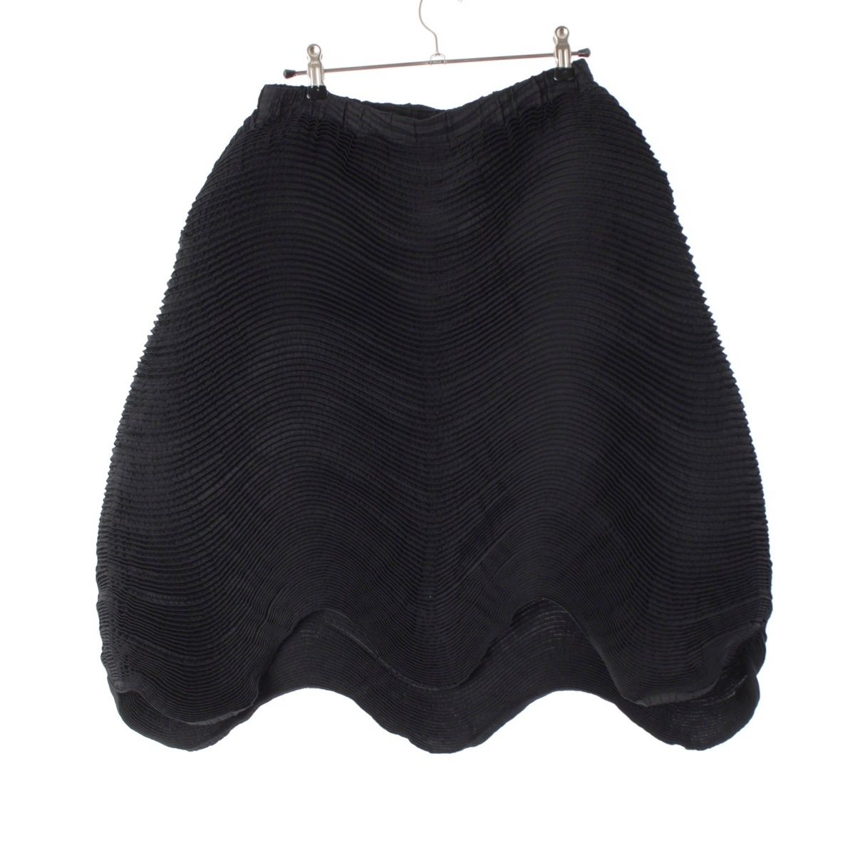 イッセイミヤケ 2014年 14AW 3Dスチームプリーツ 立体 森の鼓動 スカート IM44FG502 ブラック 2