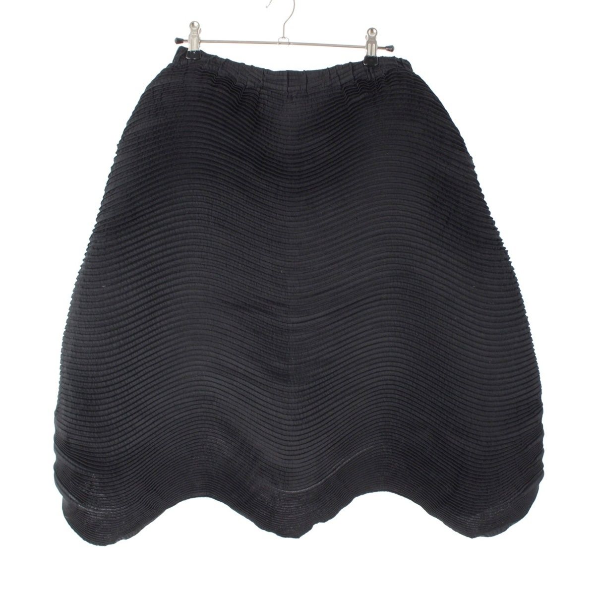 イッセイミヤケ 2014年 14AW 3Dスチームプリーツ 立体 森の鼓動 スカート IM44FG502 ブラック 2