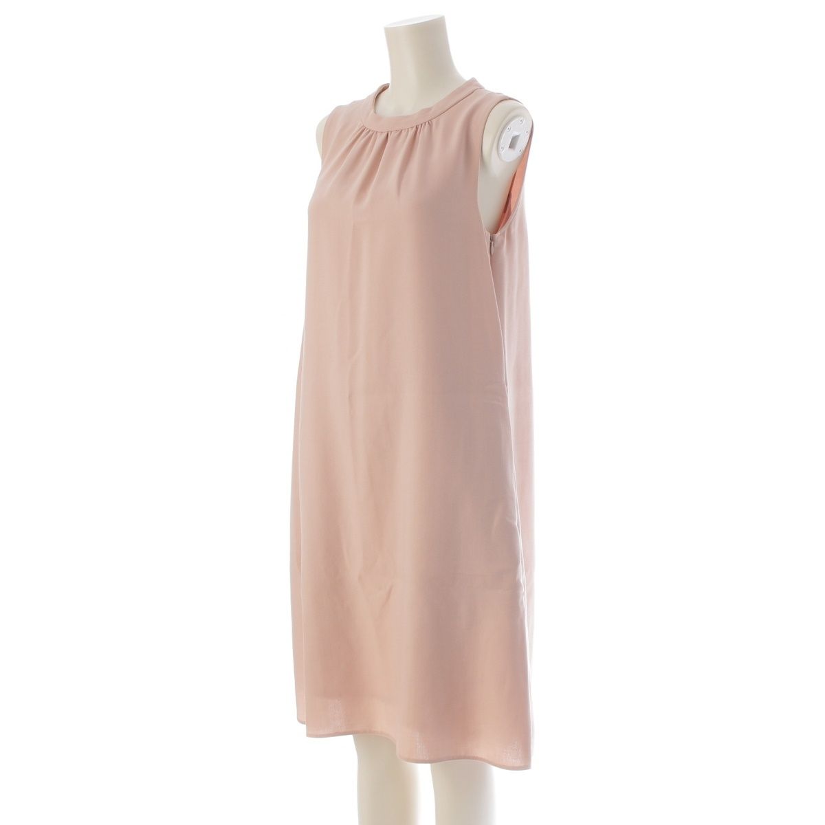 フォクシー 16年 モンテーニュ ウール ノースリーブ ドレス ワンピース 35300 ピンク 38