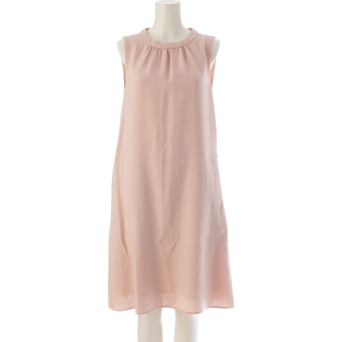 フォクシー 16年 モンテーニュ ウール ノースリーブ ドレス ワンピース 35300 ピンク 38