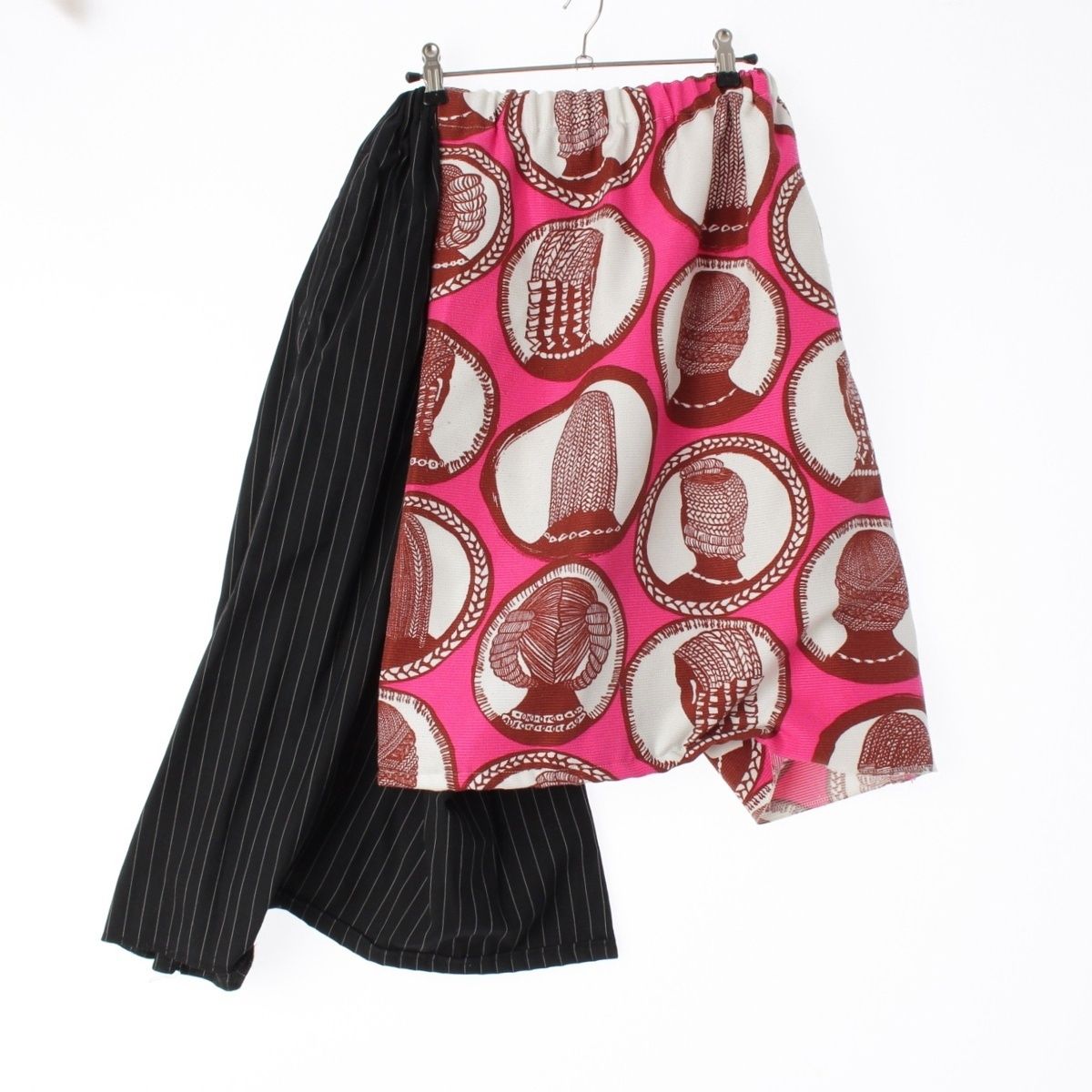 コムデギャルソン AD2007 ドッキング 切替 デザイン パンツ ボトムス GA-P005 ブラック ピンク SS