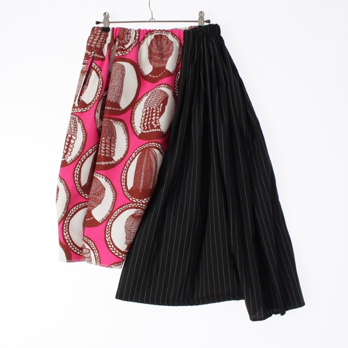 コムデギャルソン AD2007 ドッキング 切替 デザイン パンツ ボトムス GA-P005 ブラック ピンク SS