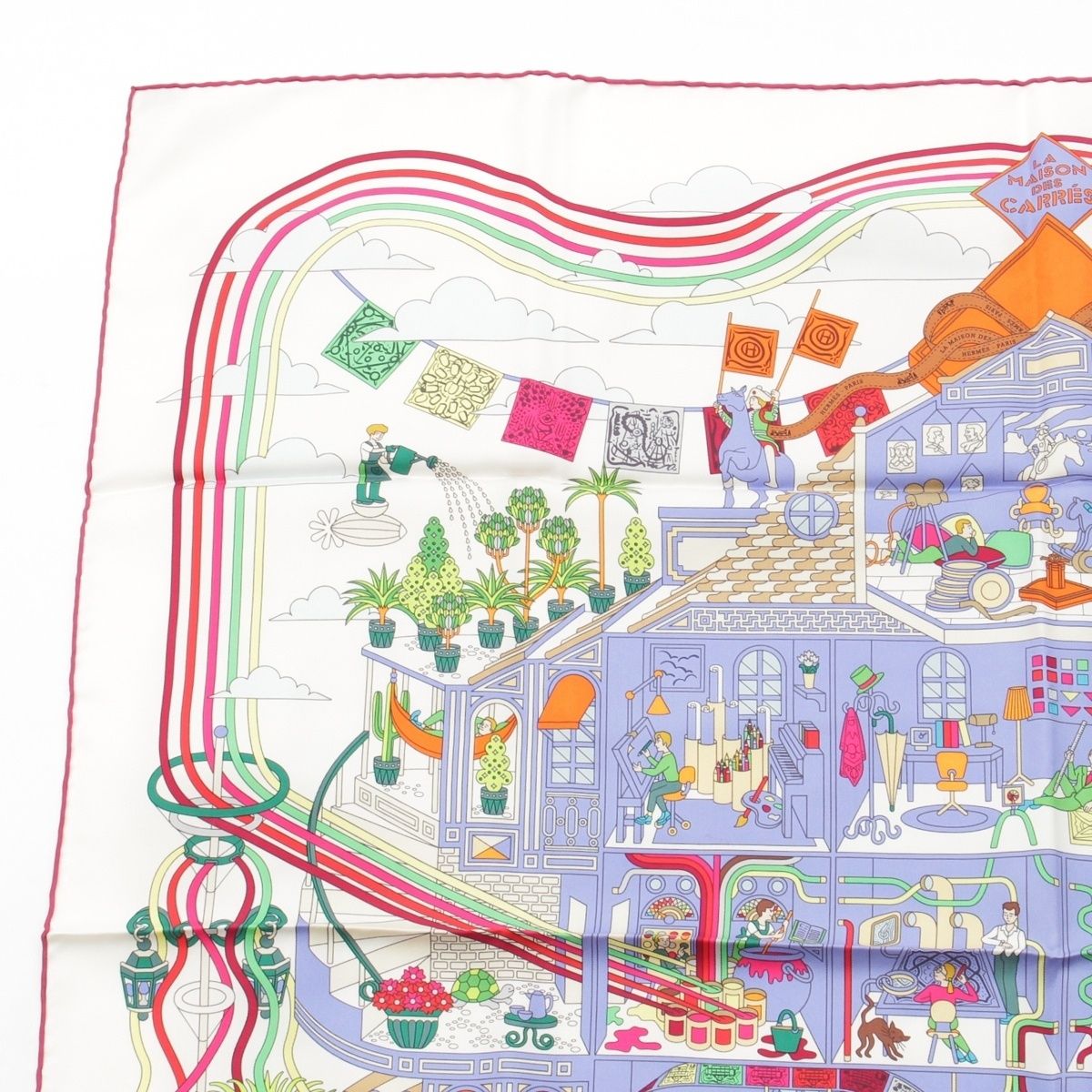 エルメス カレ90 シルク La Maison des Carres メゾン デ カレ スカーフ マルチ