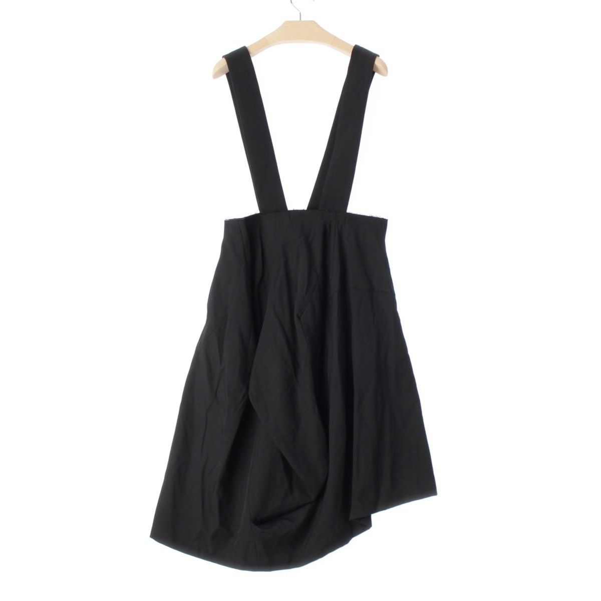 コムデギャルソン AD2025 ウール 変形 断ち切り ジャンパー スカート RL-A007 ブラック XS