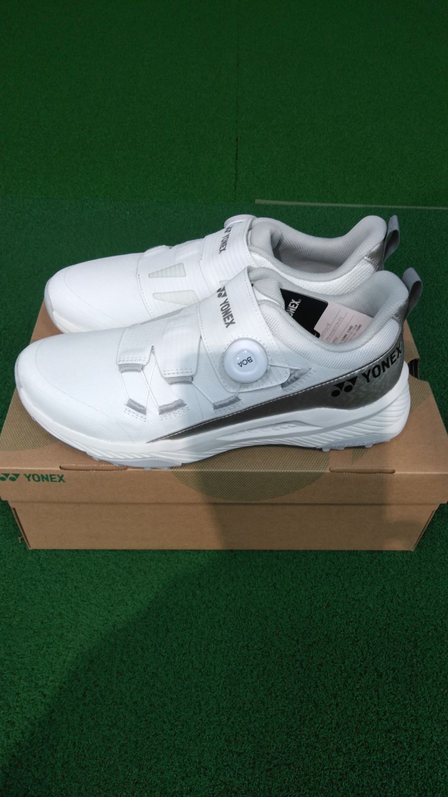 Sh YONEX ヨネックスゴルフシューズ パワークッション ソニケージ2 ホワイト シルバー 男女兼用