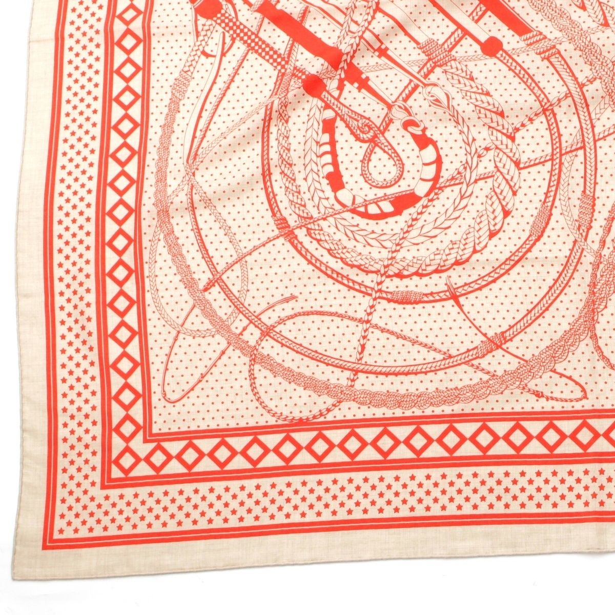 エルメス カレジェアン 140 カシシル Fouets et Badines Bandana 鞭と