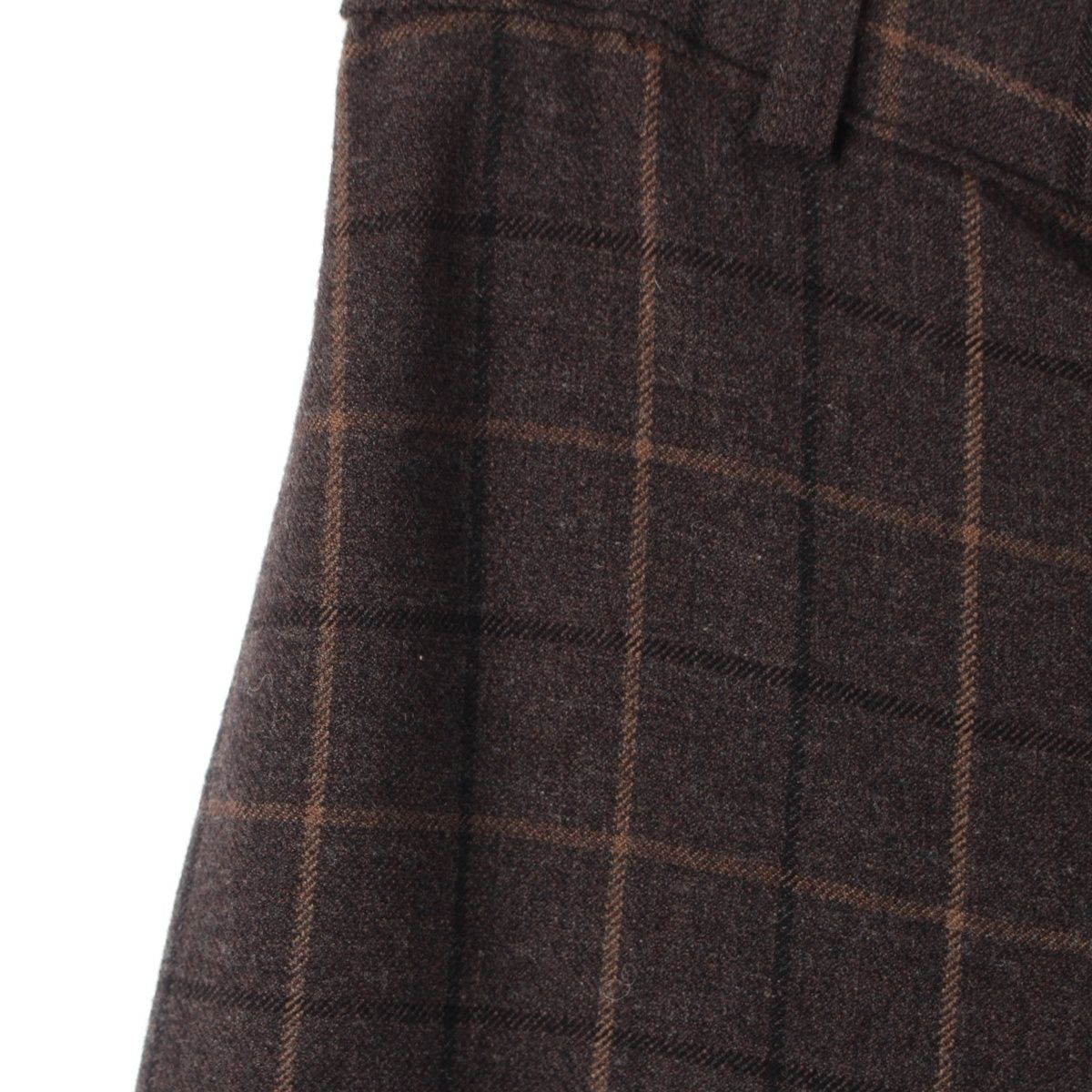  グッチ 1994年 ウール トムフォード期 金ボタン チェック柄 デザイン パンツ ボトムス ブラウン 42 その他 パンツ