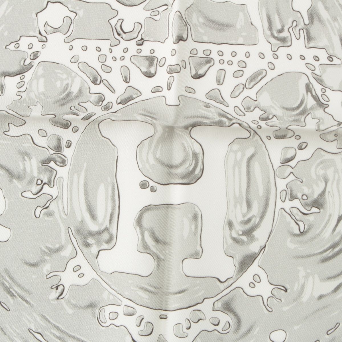  エルメス カレ45 ガヴロッシュ Peinture Fraich ペンキ塗りたて シルク スカーフ ホワイト バンダナ スカーフ 小物