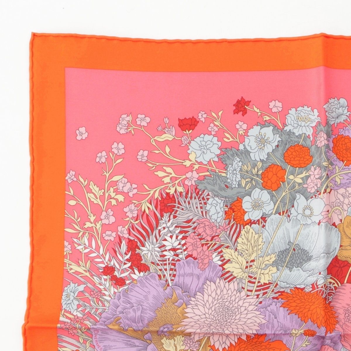 エルメス カレ45 ガヴロッシュ Robe Legere ローブレジェール シルク スカーフ レッド