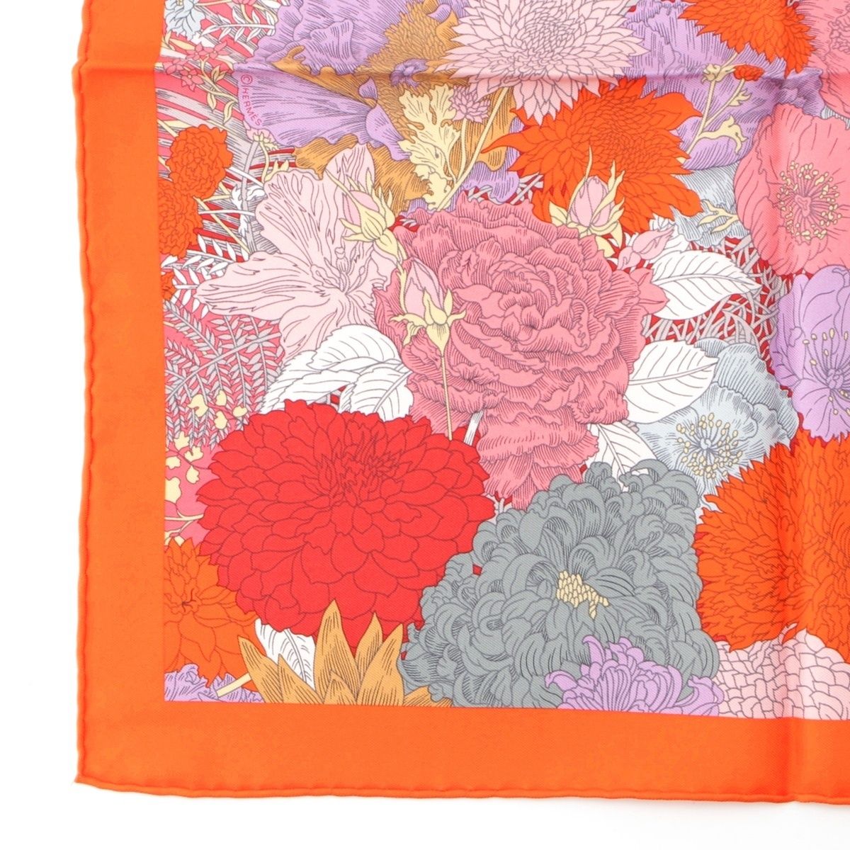  エルメス カレ45 ガヴロッシュ Robe Legere ローブレジェール シルク スカーフ レッド バンダナ スカーフ 小物