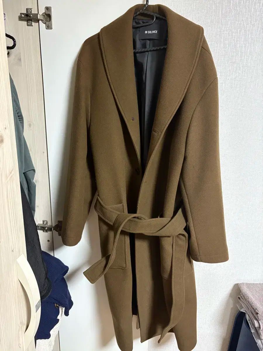 INSILENCE インサイレンス オーバーサイズ ショール コート ブラウン M