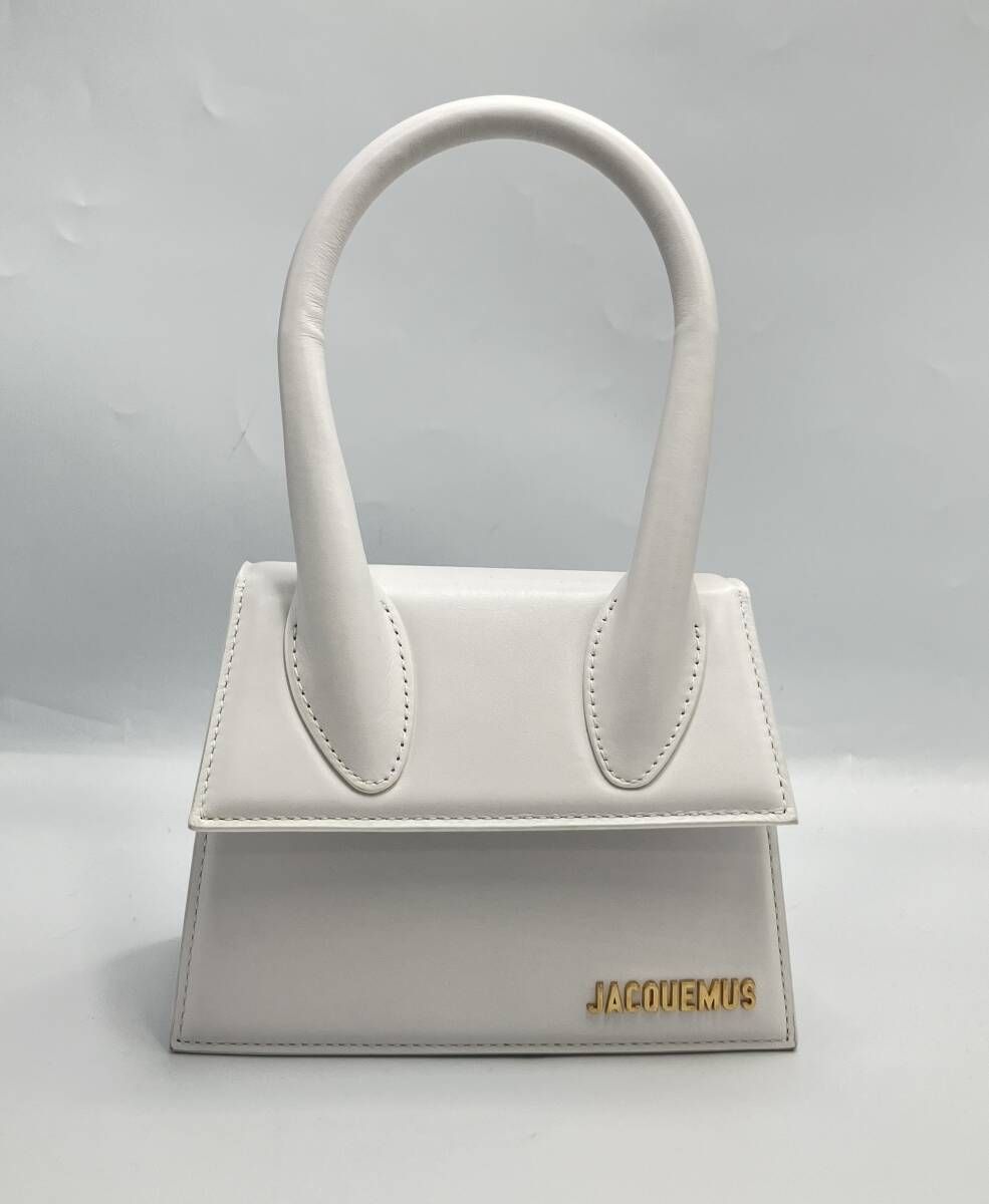 JACQUEMUS ホワイト ゴールドロゴ 213BA002-3000 ハンドバッグ