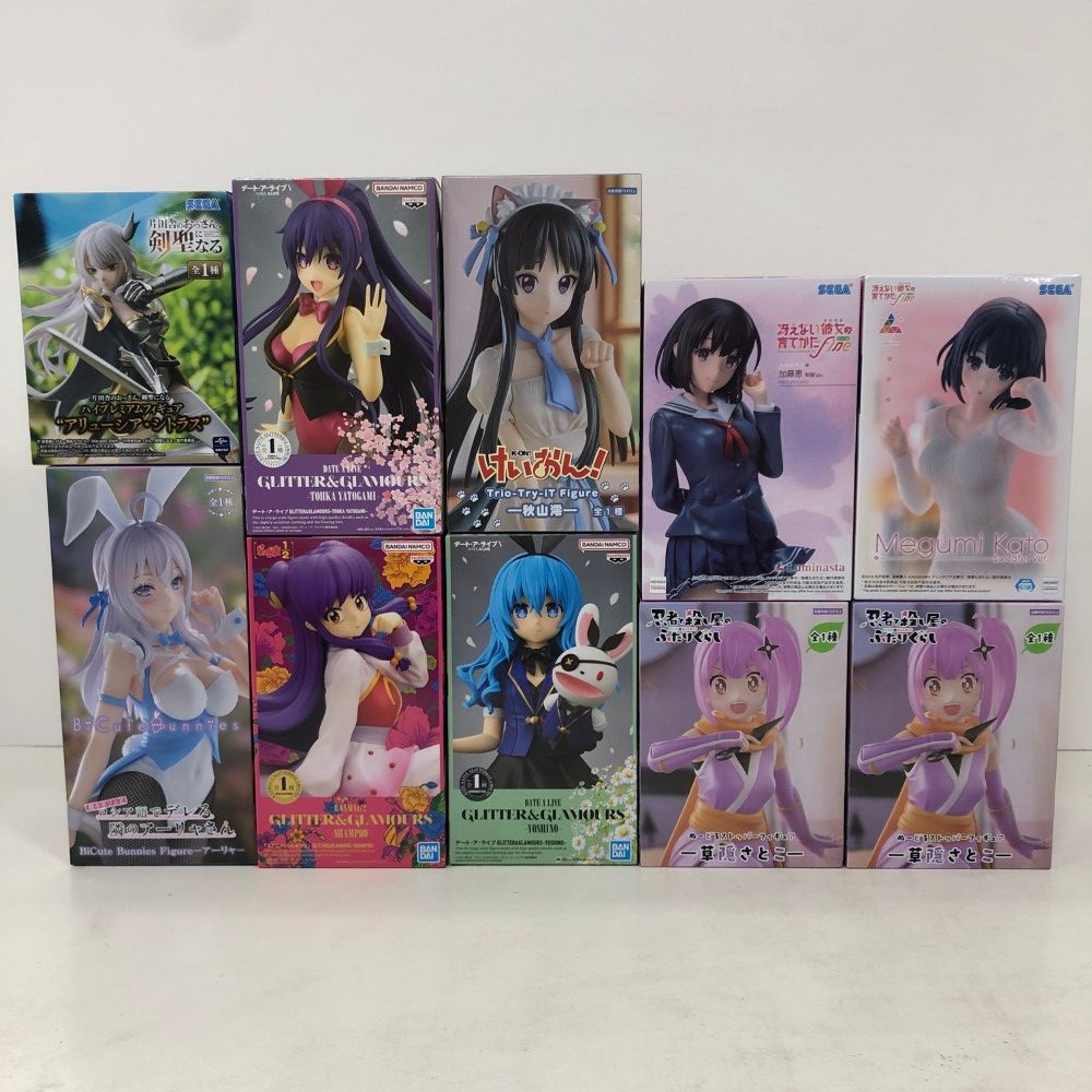 07w51029 美少女プライズフィギュア 10個セット デート･ア･ライブⅤ 冴えない彼女の育てかたfine 加藤恵 草隠さとこ 等 フィギュア 品