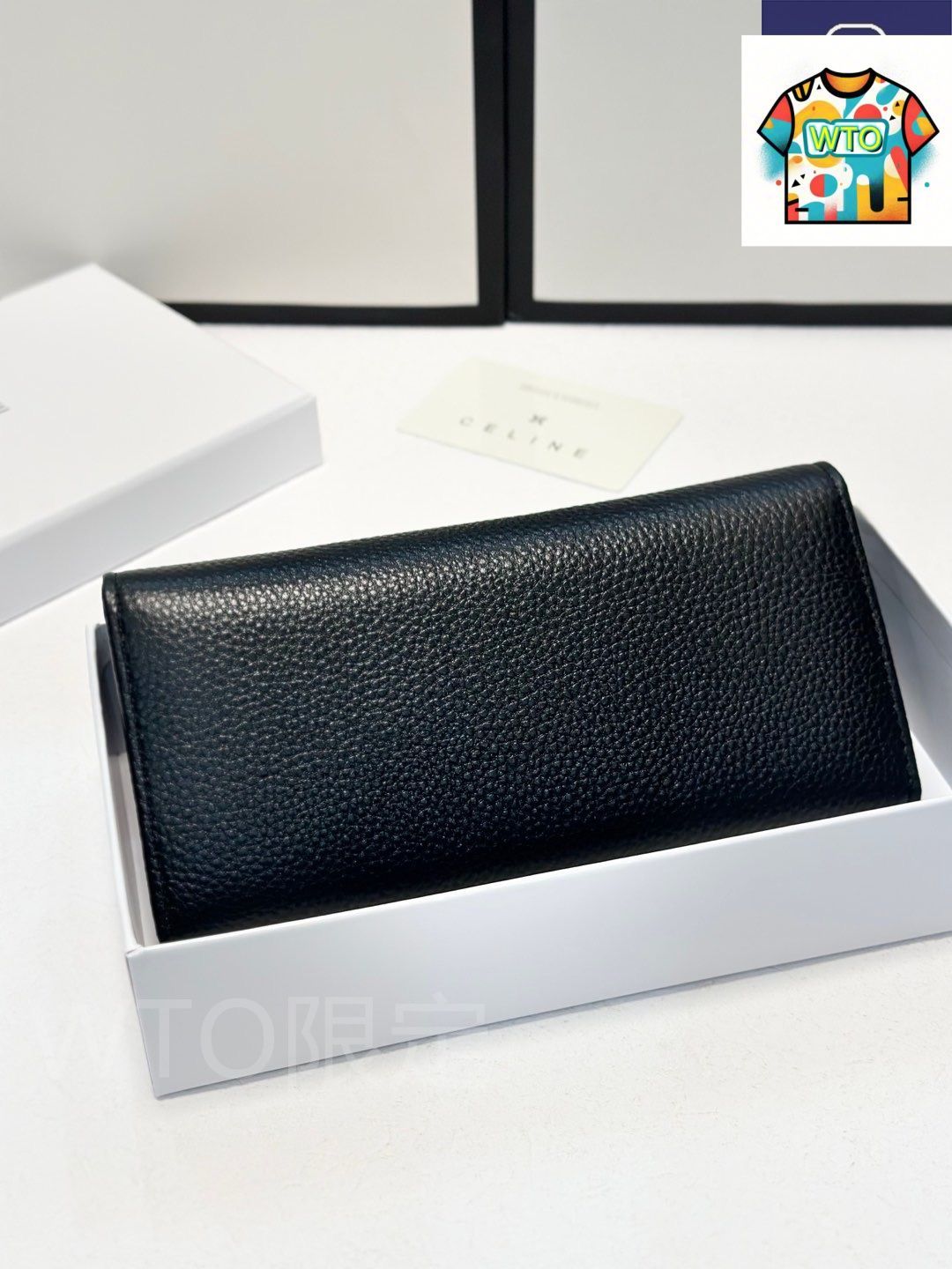 今日 Celine セリーヌ ダブルフォールドウォレット レザーを使用したクラシックで耐久性に優れたデザイン-WTO輸入2