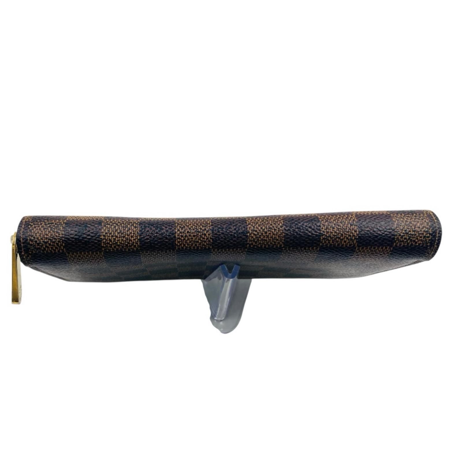 美品ルイヴィトン ダミエ エベヌ ジッピーウォレット N60015 箱付き LOUIS VUITTON ルイヴィトン ダミエ エベヌ ジッピーウォレット N60015