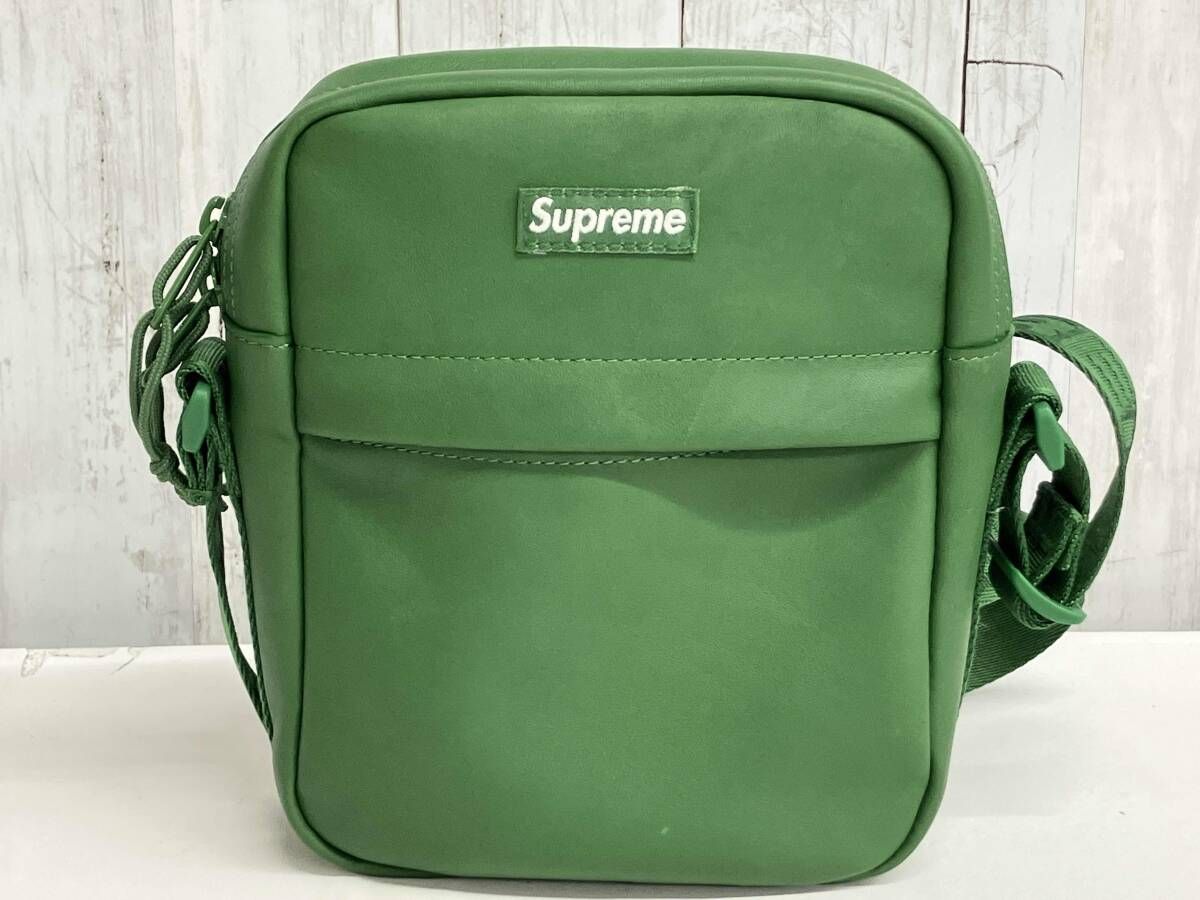 Supreme Leather Shoulder Bag Green シュプリーム ショルダーバッグ レザー グリーン