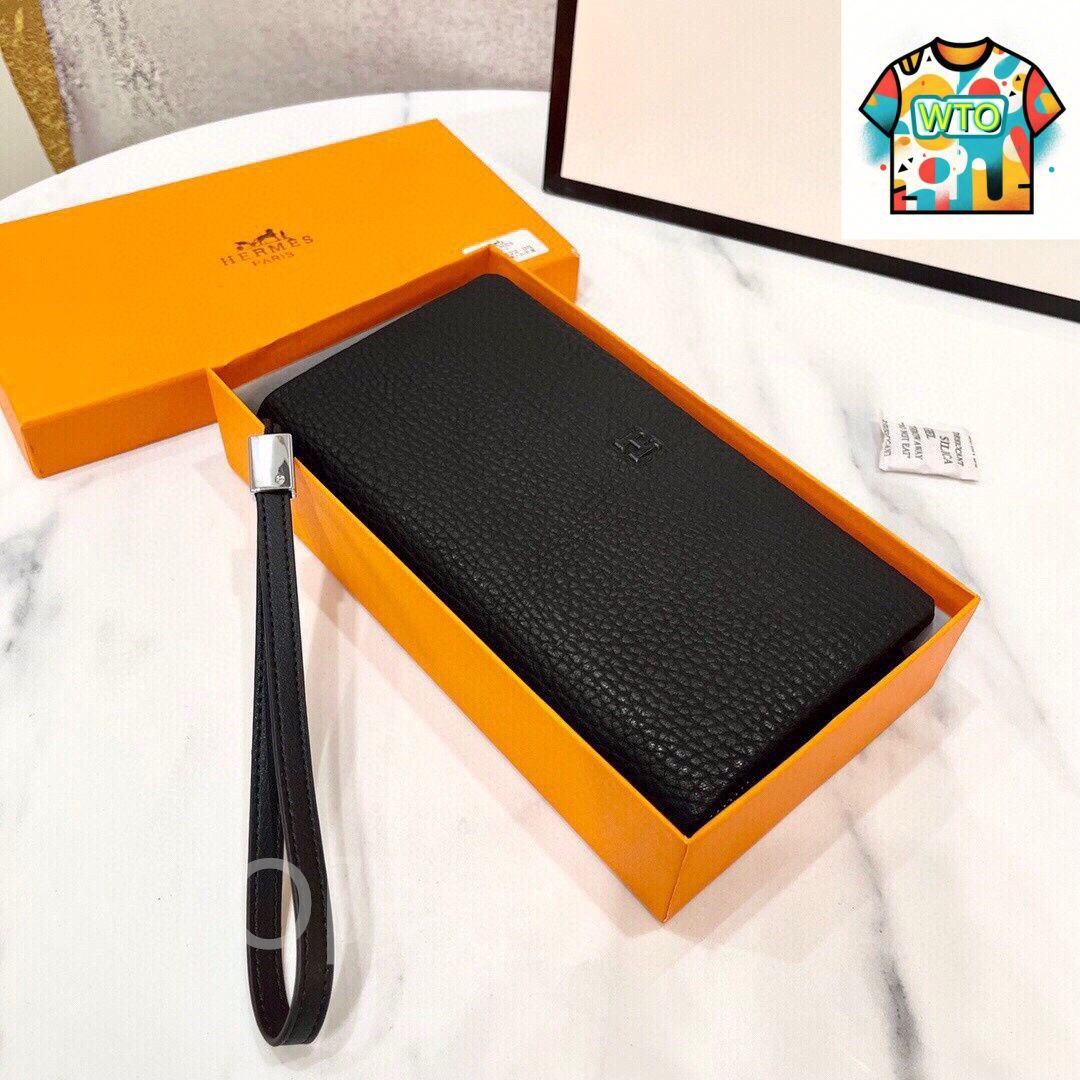 今日 Herm s エルメス 新シリーズ メンズ小型ポーチ-財布 頭層小牛皮で良好な手触りと実用性に優れる