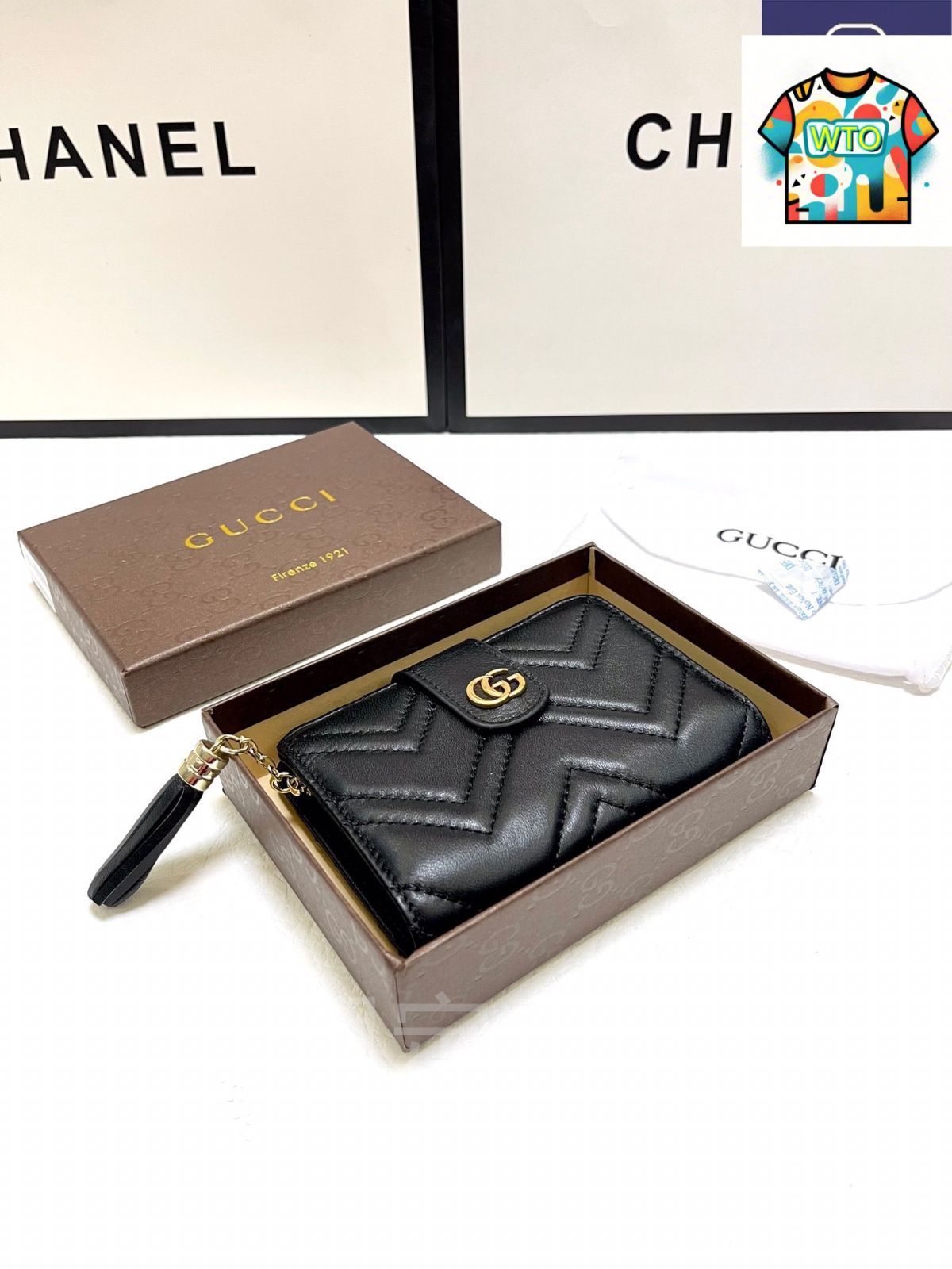 今日 Gucci グッチ 新しい三つ折りショートウォレット 輸入羊皮で質感一流独特スタイル