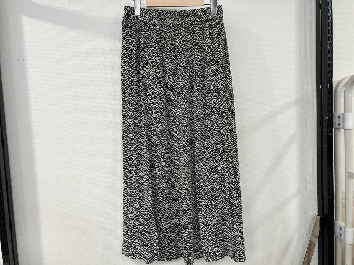 THE SHINZONE ザ シンゾーン フラワージャガード ギャザーロングスカート サイズF black 花柄 レーヨン50