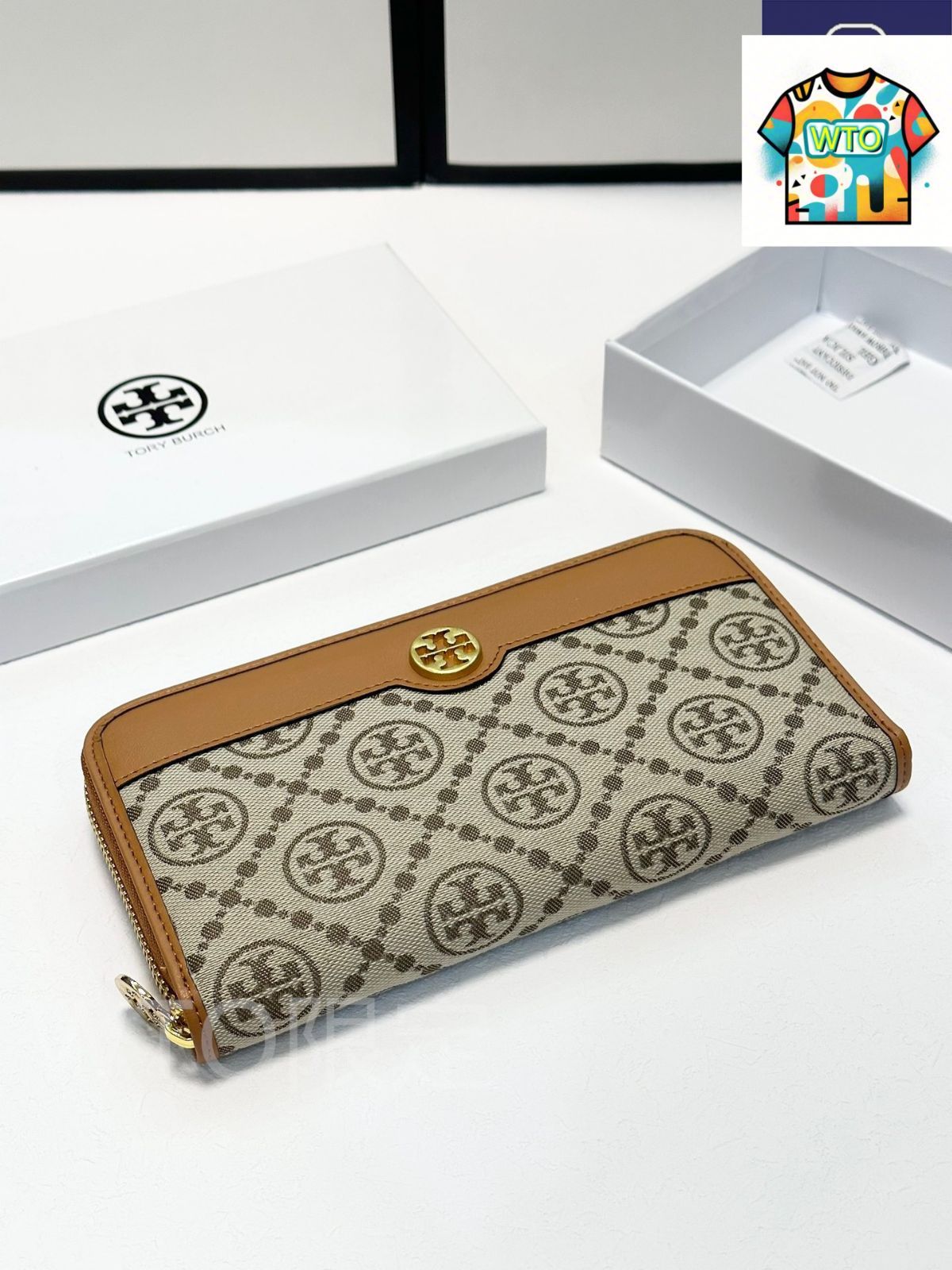 今日 Tory Burch トリーバーチ シングルジッパー財布 オリジナル素材 高品質レザー シンプル 尚デザイン