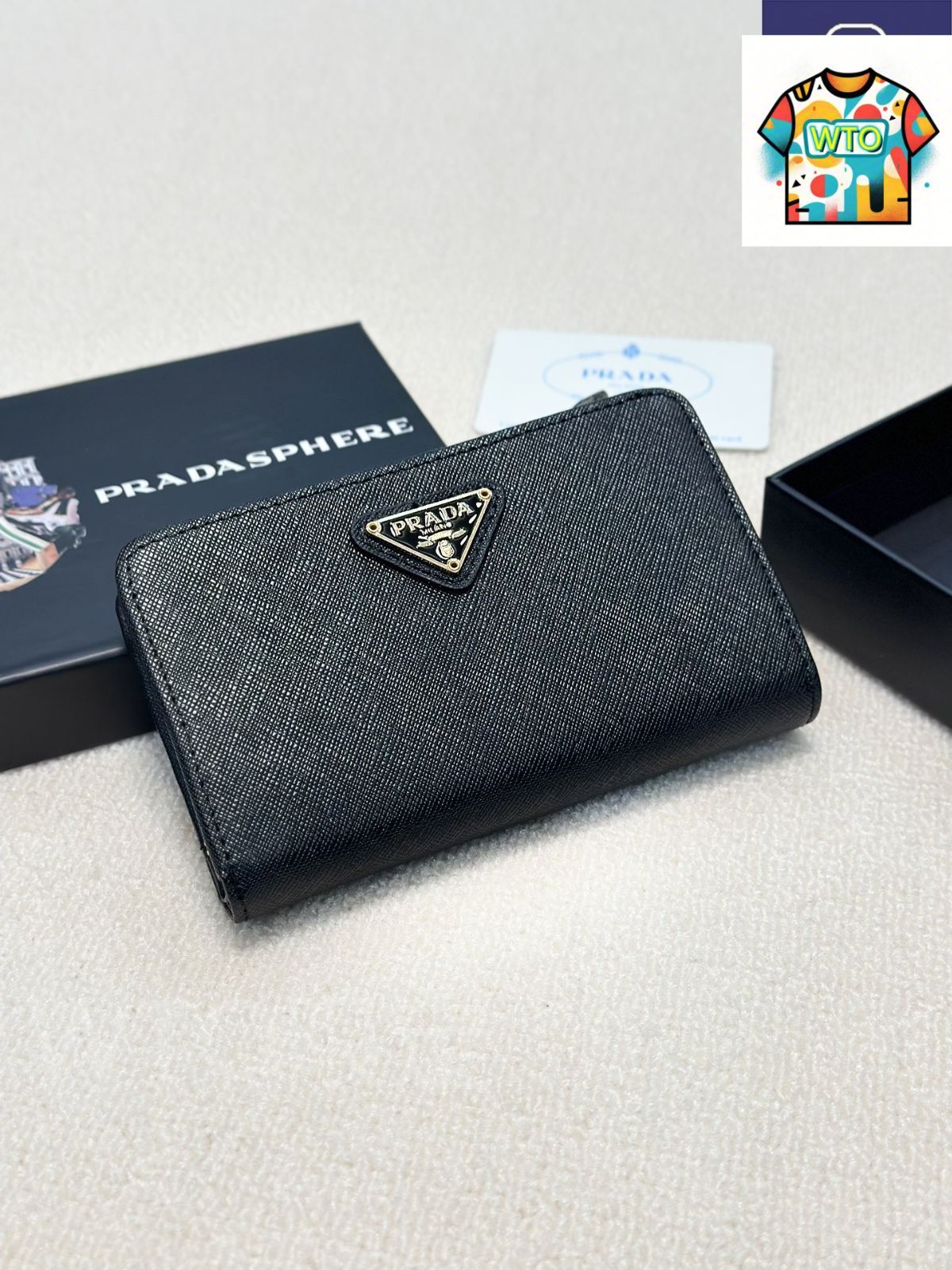 今日 Prada プラダ カードケース-財布シリーズ 高品質クロスグレインレザーと充実した収納を備える