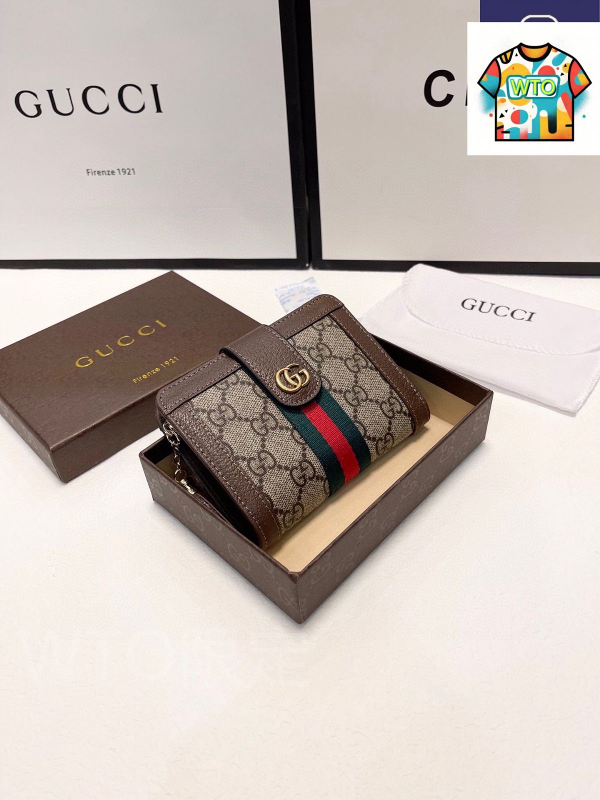 今日 Gucci グッチ クラシック三つ折りシリーズ 輸入PVC×牛皮素材で質感に優れ実用的でファッショナブル