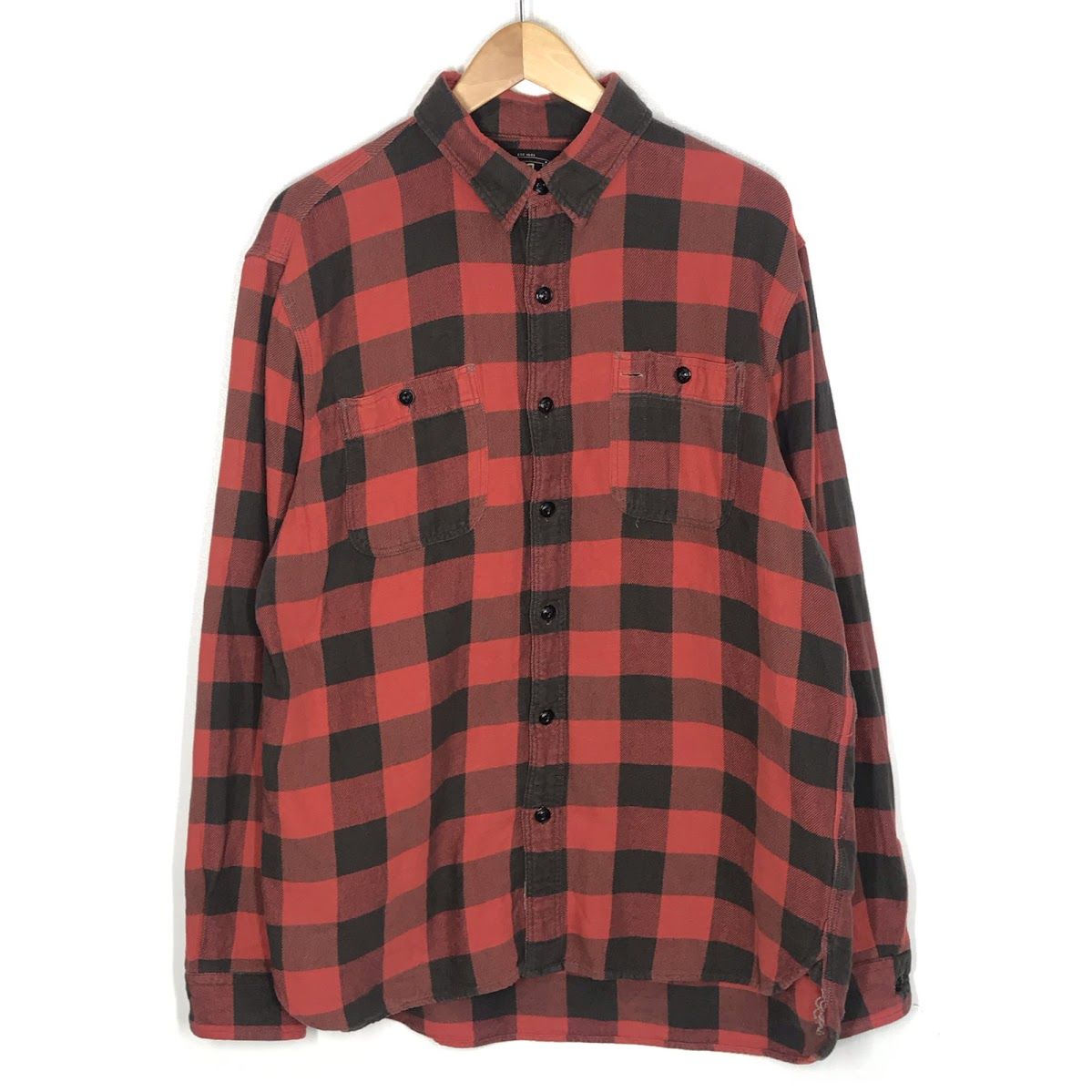 倉吉店 RRL RALPH LAUREN ダブルアールエルラルフローレン 長袖シャツ バッファローチェックシャツ レッド×ブラック サイズ L 101