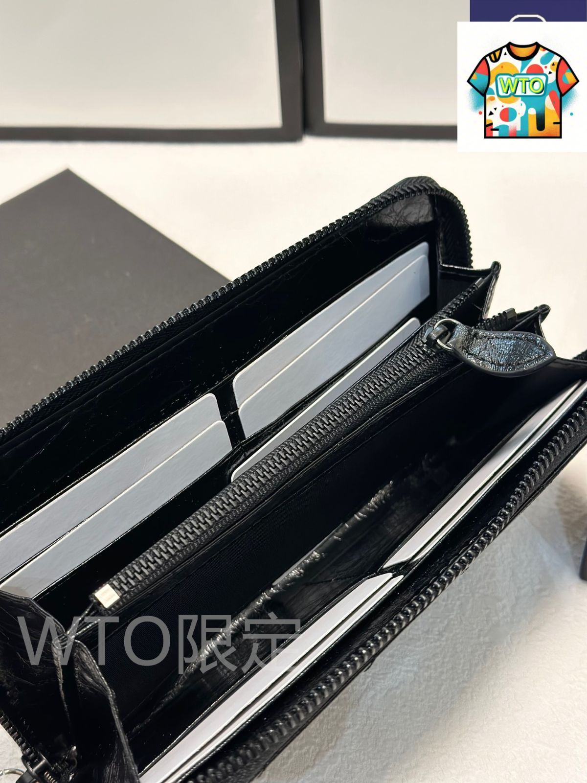  今日 Yves Saint Laurent イヴ サンローラン 最新シングルジッパーシリーズ 輸入オイルレザー小牛皮で質感に優れ 財布 キッズファッション小物