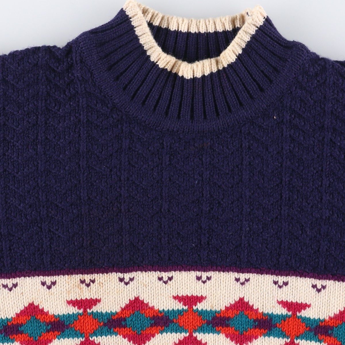 古着 90年代~ トミーヒルフィガー TOMMY HILFIGER ネイティブ柄 モック 