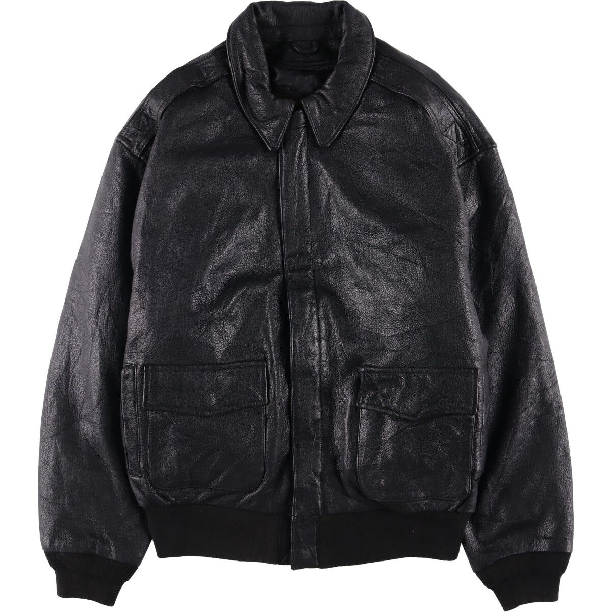 古着 LANDING LEATHERS AIRFORCE A-2タイプ 中綿入り レザーフライト  