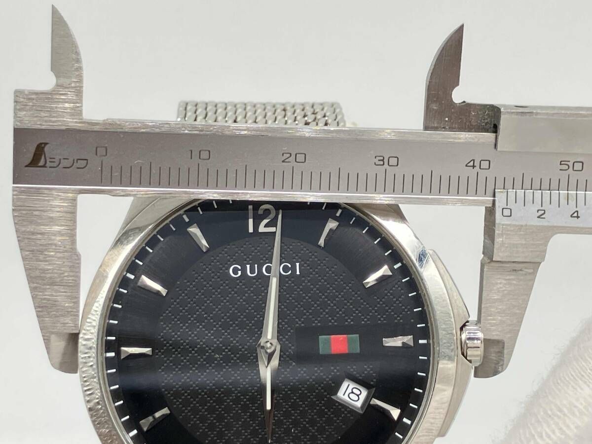 GUCCI Gタイムレス 126.3 メンズ クォーツ 文字盤ブラック アナログ