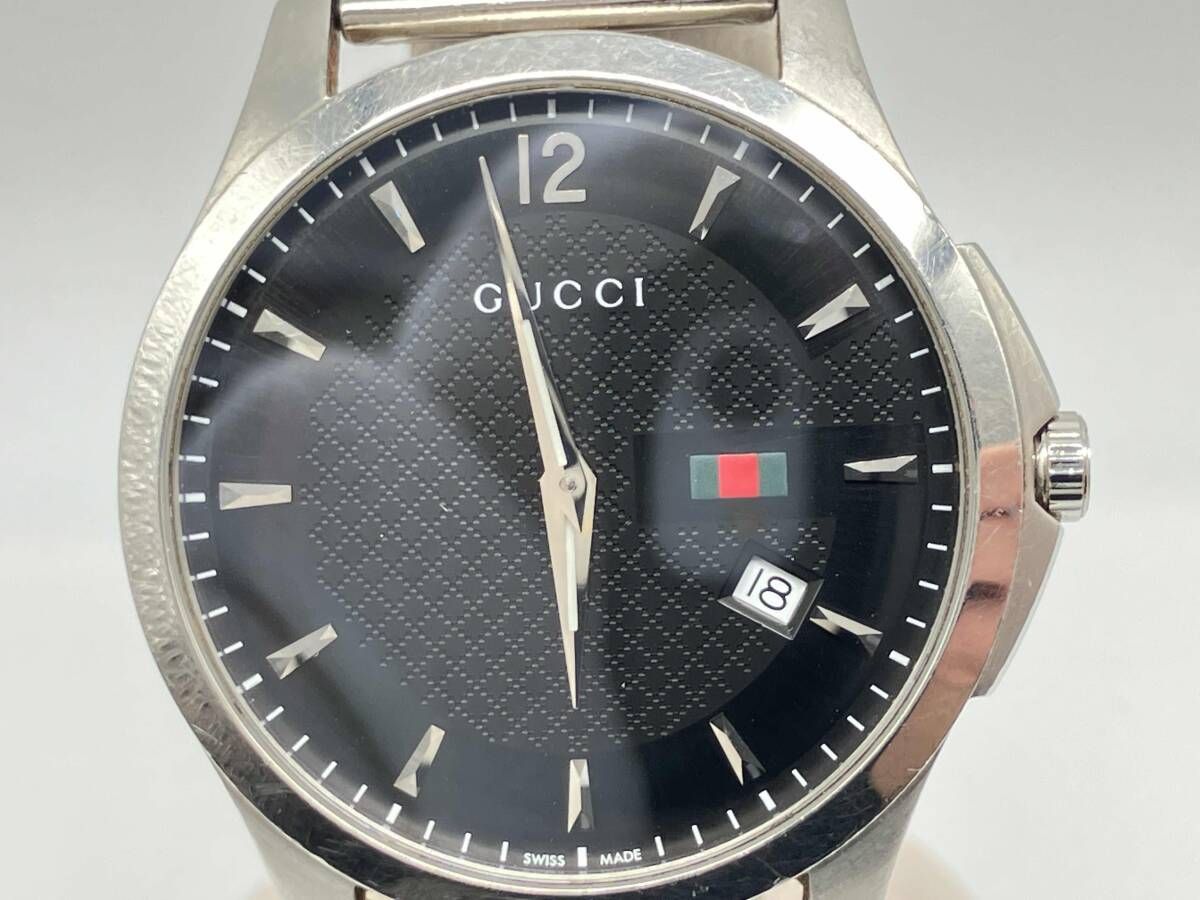 GUCCI Gタイムレス 126.3 メンズ クォーツ 文字盤ブラック アナログ