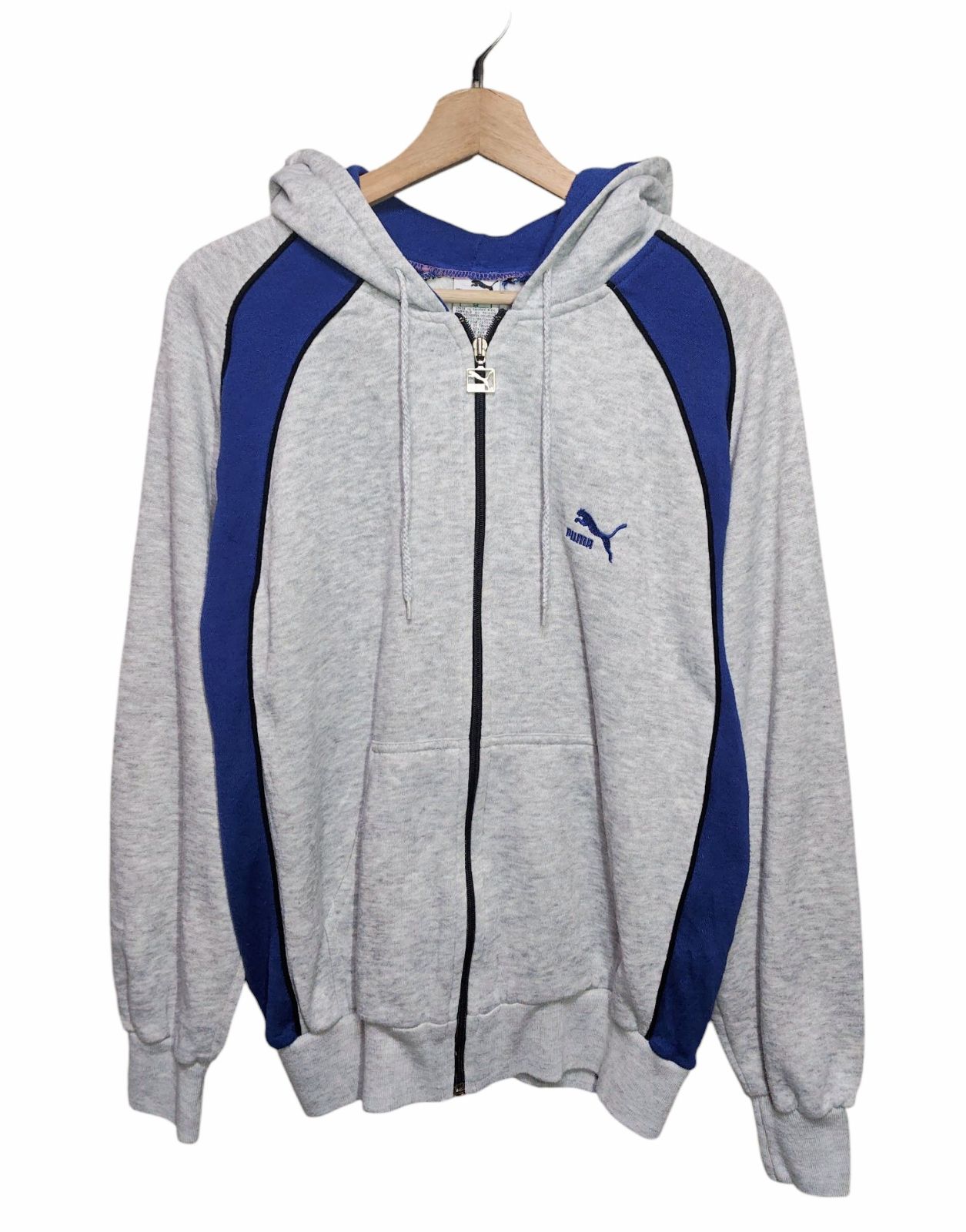 80s 台湾製 PUMA プーマ 切り替え ジップパーカー