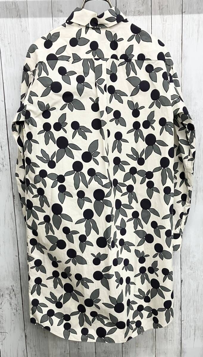 JIL SANDER 長袖シャツ ジルサンダー 総柄 チュニックワンピース サイズ32