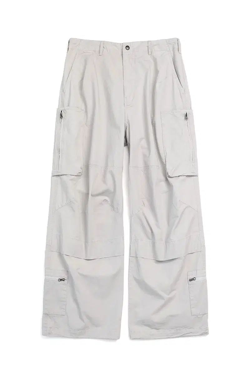 2 ハッチングルーム ジップ カーゴ パンツ ライト グレー