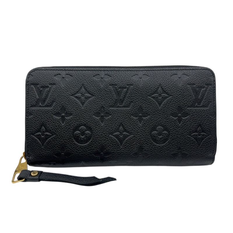 ルイ ヴィトン LOUIS VUITTON ジッピー ウォレット M60571 ノワール ゴールド金具 モノグラム アンプラント レディース 長財布